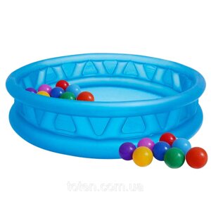 Дитячий надувний басейн Intex 58431-1 «Літаюча тарілка», 188 х 46 см, з кульками 10шт топ