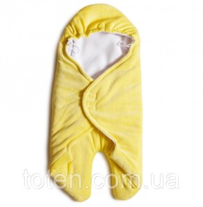 Конверт - обнімашка для новонароджених велюр yellow, жовтий