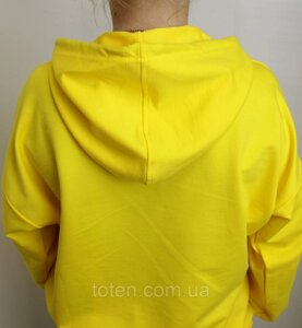 Спортивний дитячий / підлітковий Костюм р. 128-164см жовтий штани + кофта з капюшоном декоративний замок 128, 140, 152,
