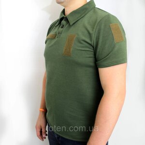 Футболка поло армійська колір Олива/Хакі, військова сорочка під шеврони, футболка для ЗСУ розміру 4XL топ