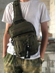 Штурмовий рюкзак на одному ремені олива , армійський рюкзак Mil-Tec Німеччина, Система MOLLE