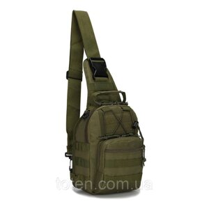 Тактична армійська сумка через плече зеленого кольору, військовий рюкзак на одне плече для кольору хакі топ