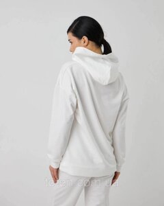 Стильний жіночий спортивний костюм худі з джогерами. Колір Білий. Розміри: S, М, L, XL