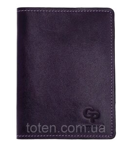 Мужская/Женская кожаная обложка для паспорта синяя Grande Pelle, синий чехол на паспорт из натуральной кожи