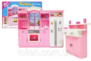 Лялькова меблі Gloria Кухня 24016 холодильник, плита, посуд, продукти Т