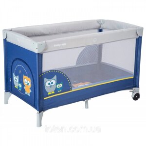 Дитяче ліжко манеж 2 в 1 на коліщатках, в комплекті матрац