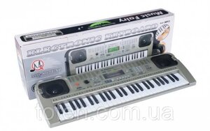 Піаніно дитячий синтезатор з мікрофоном 54 клавіші Працює від мережі і батарейок. 2 колонки MQ807 USB