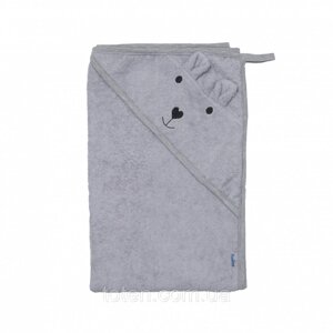 Рушник дитячий махровий Bear 100x100, grey, сірий