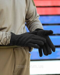 Теплі зимові флісові військові рукавички, рукавички для військових зсу бежеві, армійські рукавички топ