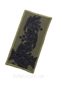 Шеврон Погон ЗСУ Погон Генерал Лейтенант на липучці тканина саржа Оліва. Розмір 10х5 см