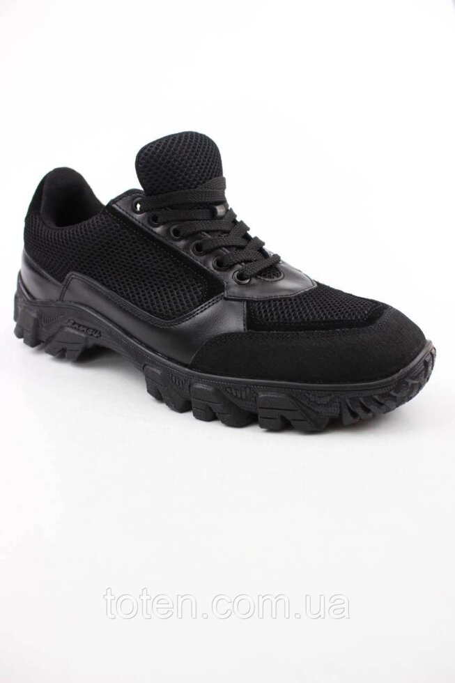 Тактичні кросівки чоловічі демісезонні чорні Розміри 40-45 Натуральна шкіра + Замша від компанії Інтернет - Магазин "Дітки - Цукерки" - фото 1