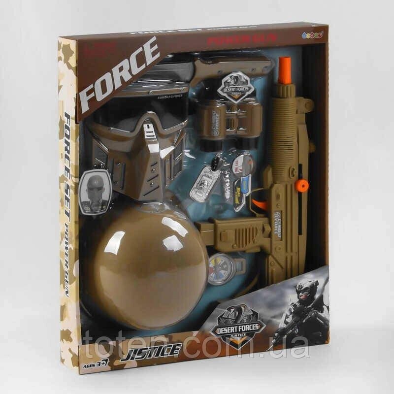 Військовий ігровий набір зі зброєю автомат бінокль каска компас ніж ніж жетони від компанії Інтернет - Магазин "Дітки - Цукерки" - фото 1