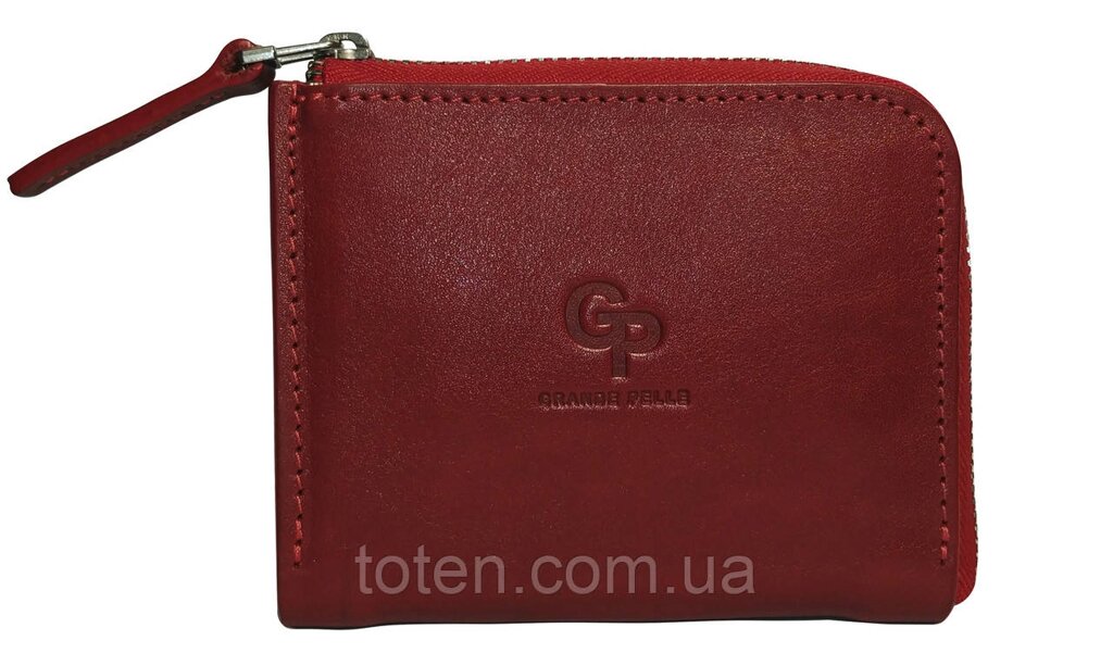 Жіночий червоний гаманець Grande Pelle з натуральної шкіри, жіноче портмоне з монетниці, глянсове ##от компании## Інтернет - Магазин "Дітки - Цукерки" - ##фото## 1