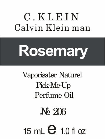 206 «Mеn» від Calvin Klein - 15 мл від компанії Reni Parfum | Ameli | Наливна парфумерія | Парфумерні масла | Флакони - фото 1