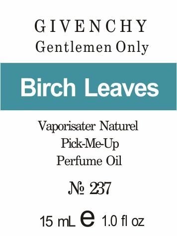 237 «Gentlemen Only» від Givenchy - Oil 50мл від компанії Reni Parfum | Ameli | Наливна парфумерія | Парфумерні масла | Флакони - фото 1