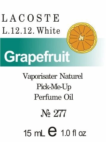 277 Eau de Lacoste L12, 12 Blanc LACOSTE -50мл від компанії Reni Parfum | Ameli | Наливна парфумерія | Парфумерні масла | Флакони - фото 1