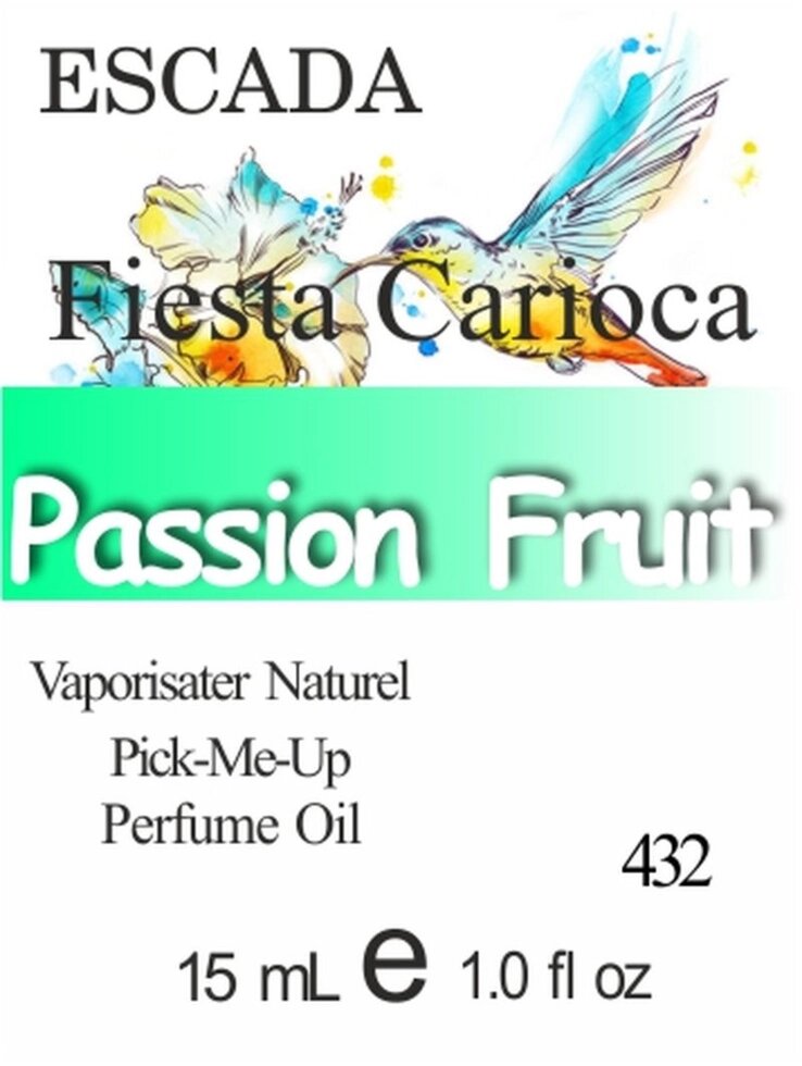 432 Fiesta Carioca Escada 15 мл від компанії Reni Parfum | Ameli | Наливна парфумерія | Парфумерні масла | Флакони - фото 1