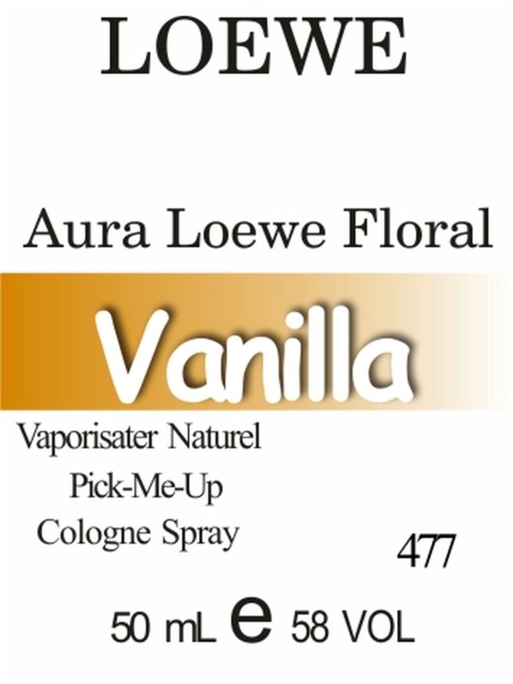 477 Aura Loewe Floral Loewe 50 мл від компанії Reni Parfum | Ameli | Наливна парфумерія | Парфумерні масла | Флакони - фото 1