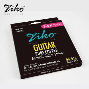 Струни для акустичної гітари "ZIKO" Pure Copper Anti Rust DR-012(12-53)