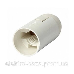 Цоколь електричний E14 пластиковий білий e. lamp socket. E14. pl. white