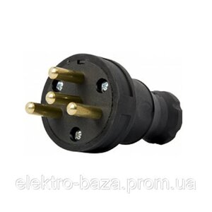 Каучукова вилка 4п 400В 25А e. plug. rubber. 030.25