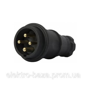 Каучукова вилка силова 4п 400В 16А e. plug. rubber. 060.16