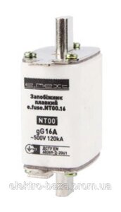 Запобіжник плавкий, габарит 00, 10А e. fuse. NT00.10