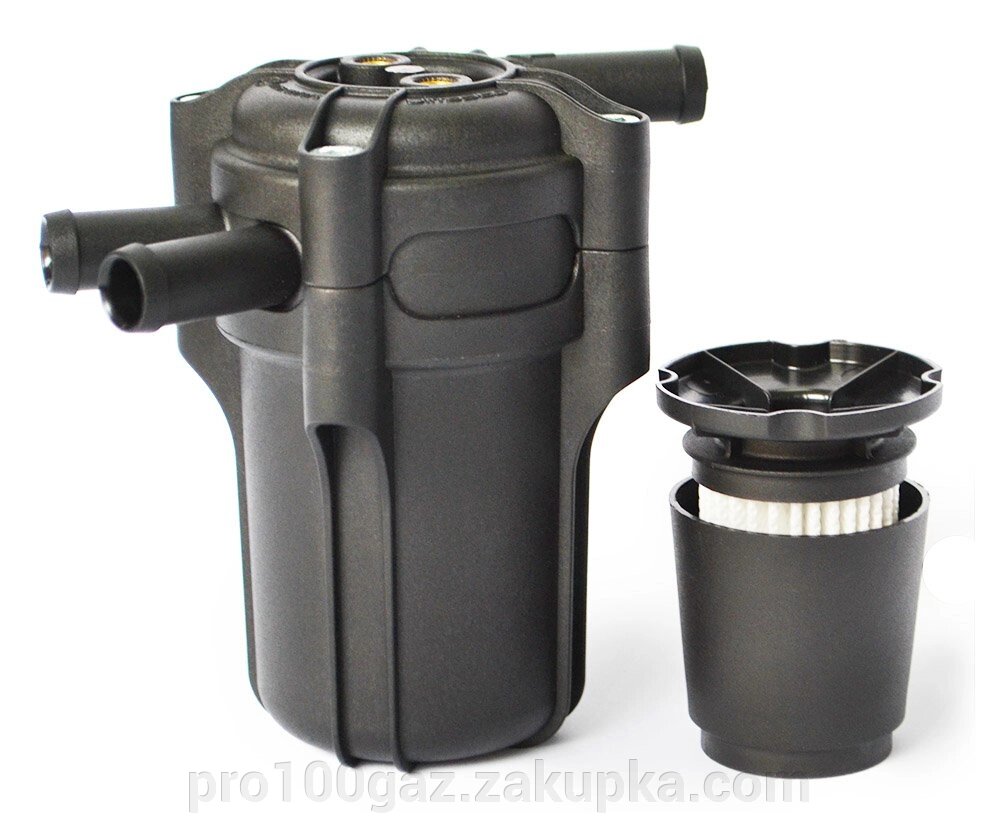 Фільтр тонкого очищення Alex Ultra 360 1 вхід 2 виходи з відстійником від компанії Pro100Gaz Установка і продаж (ГБО) - фото 1
