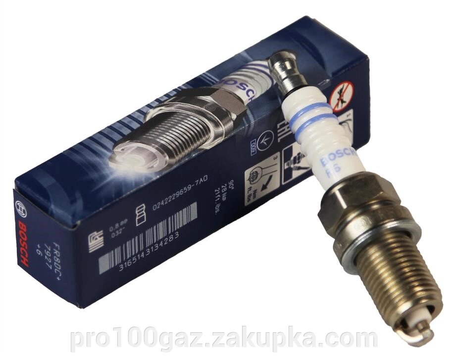 Свічка запалювання Bosch Super Plus FR8DC+ 0242229659 від компанії Pro100Gaz Установка і продаж (ГБО) - фото 1