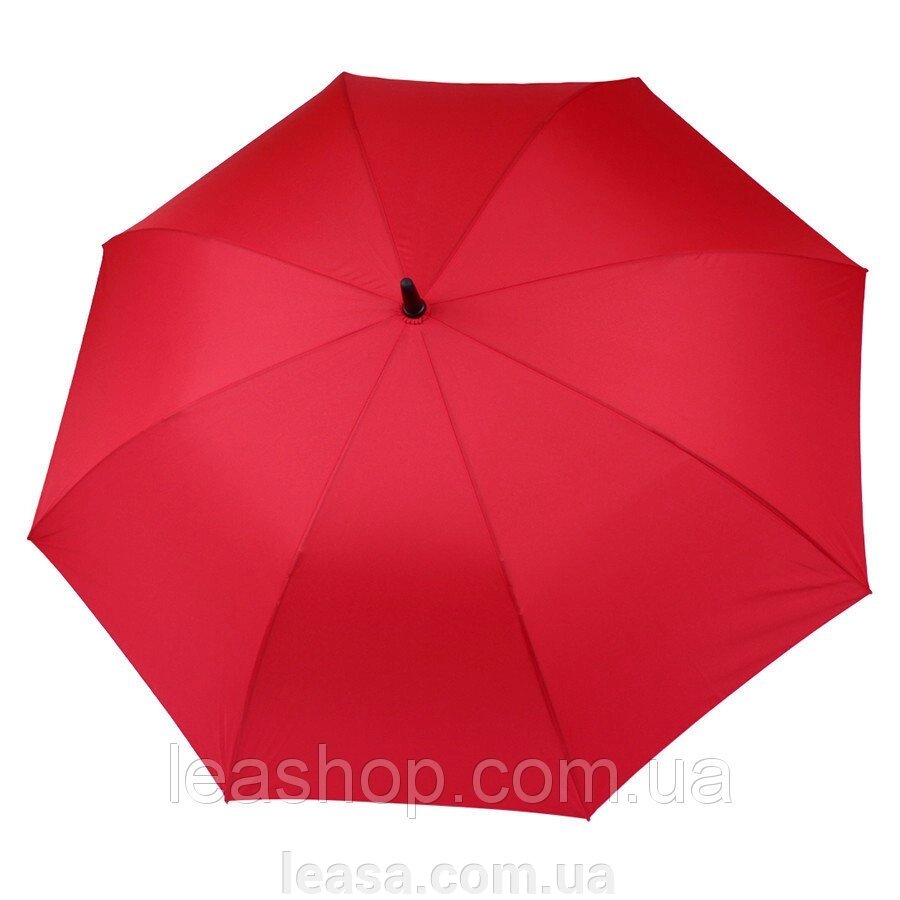 Червоний парасолька-тростина напівавтомат від компанії Жіночі шуби, жилети з натурального хутра Українського виробника LeaSa - фото 1