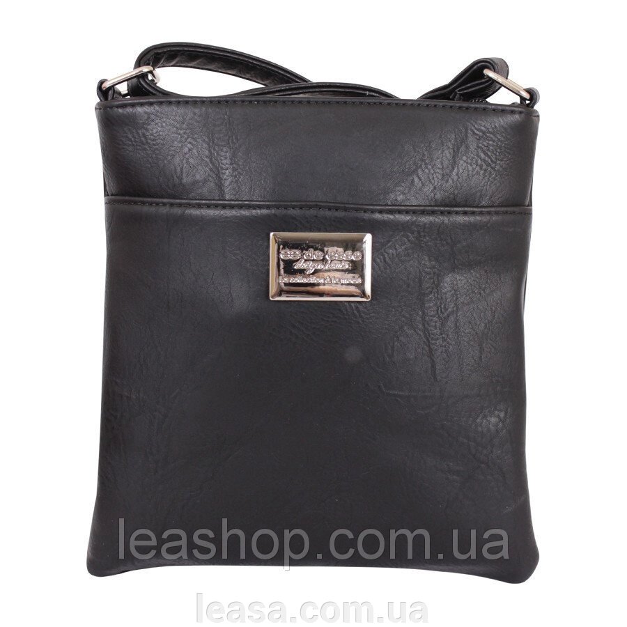 Чорна сумка-планшет від компанії Жіночі шуби, жилети з натурального хутра Українського виробника LeaSa - фото 1