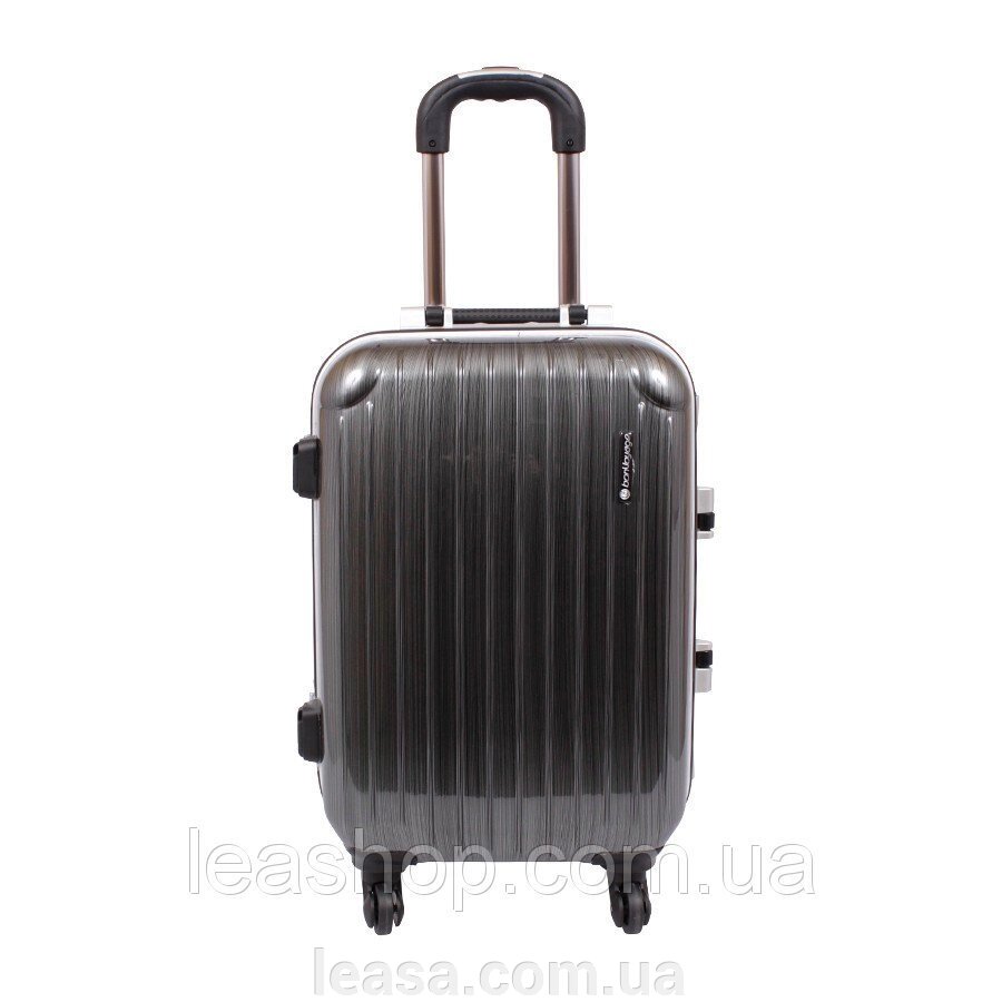 Дорожна валіза чорного кольору від компанії Жіночі шуби, жилети з натурального хутра Українського виробника LeaSa - фото 1