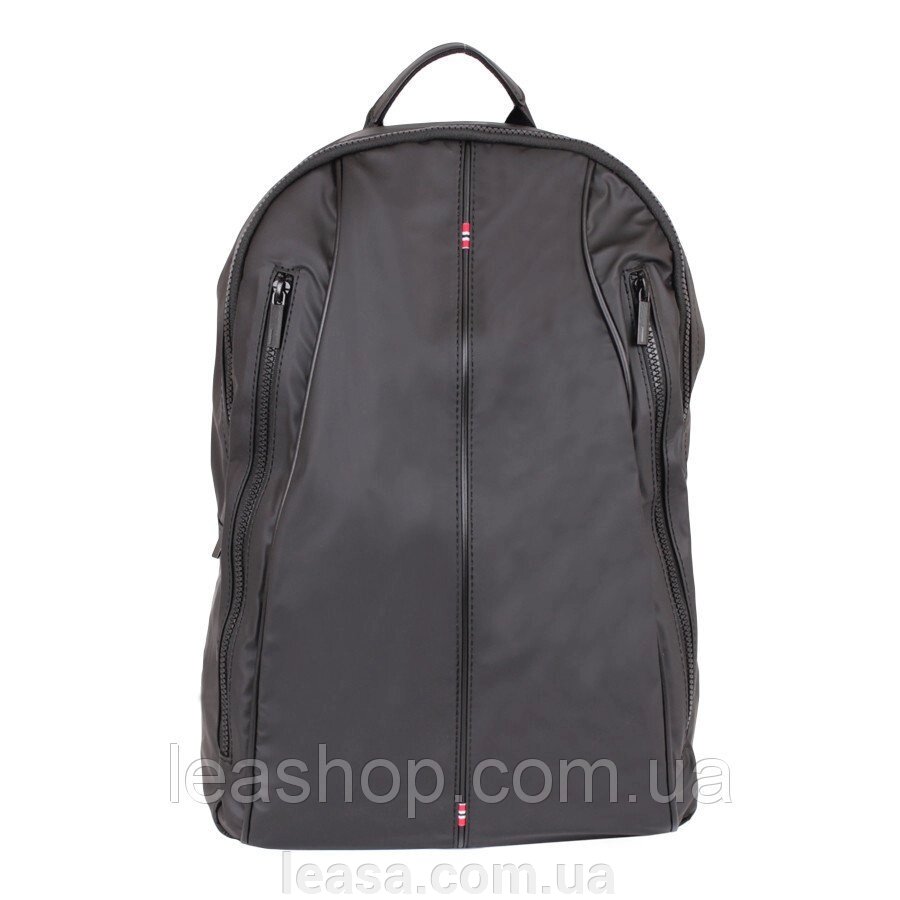 Дорожний чоловічий рюкзак чорного кольору від компанії Жіночі шуби, жилети з натурального хутра Українського виробника LeaSa - фото 1