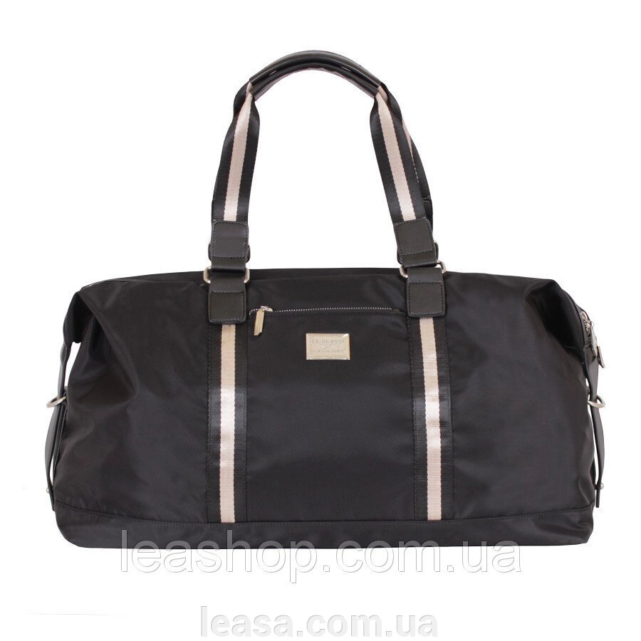 Дорожня чорна сумка з кишенями від компанії Жіночі шуби, жилети з натурального хутра Українського виробника LeaSa - фото 1