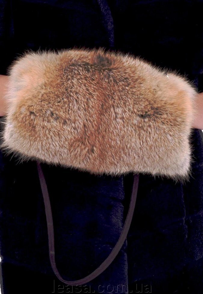 Хутряна муфта з натурального хутра лисички від компанії Жіночі шуби, жилети з натурального хутра Українського виробника LeaSa - фото 1