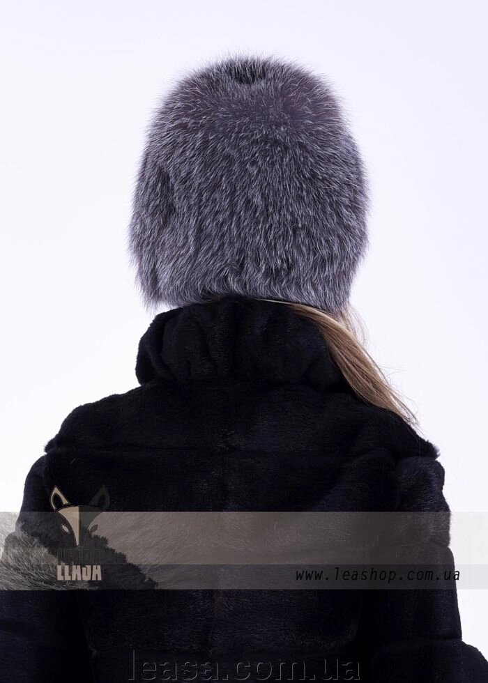 Хутряна шапка для жінок з Польського песця від компанії Жіночі шуби, жилети з натурального хутра Українського виробника LeaSa - фото 1
