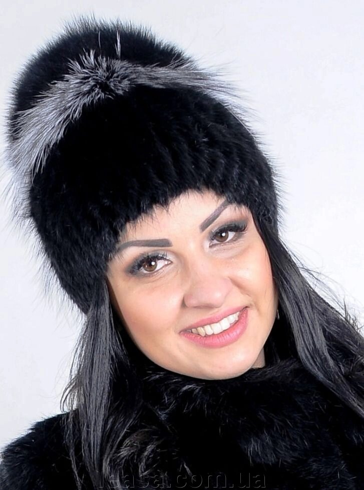 Хутряна зимова шапка кулька для Українських жінок від компанії Жіночі шуби, жилети з натурального хутра Українського виробника LeaSa - фото 1