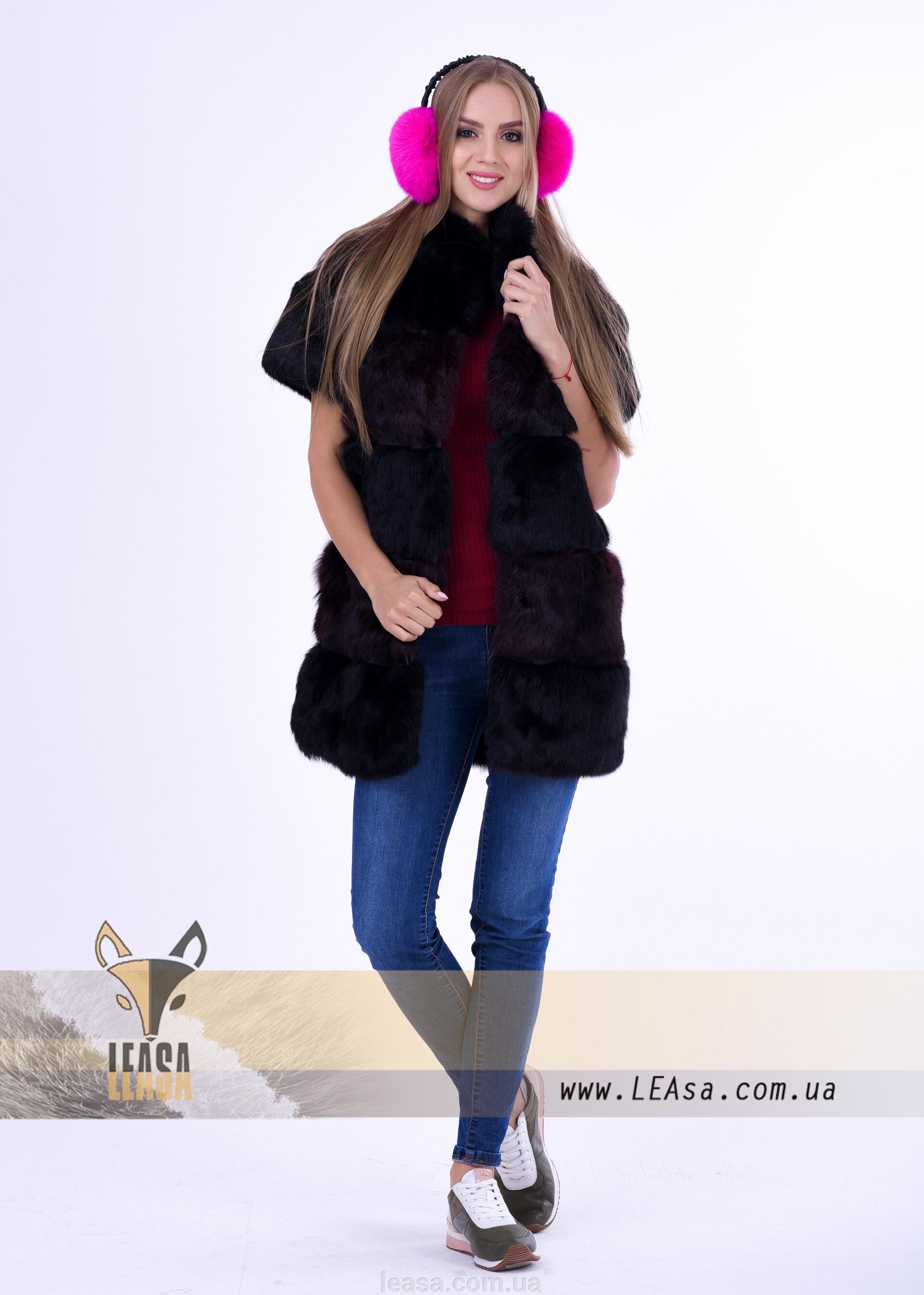 Роскошная меховая жилетка из кролика