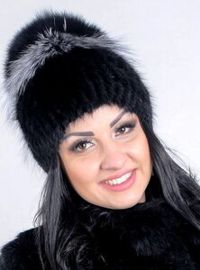 Хутряна зимова шапка кулька для Українських жінок