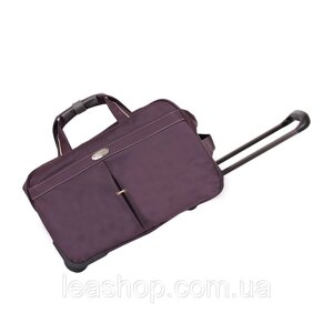 Фіолетова сумка на колесах з ручками