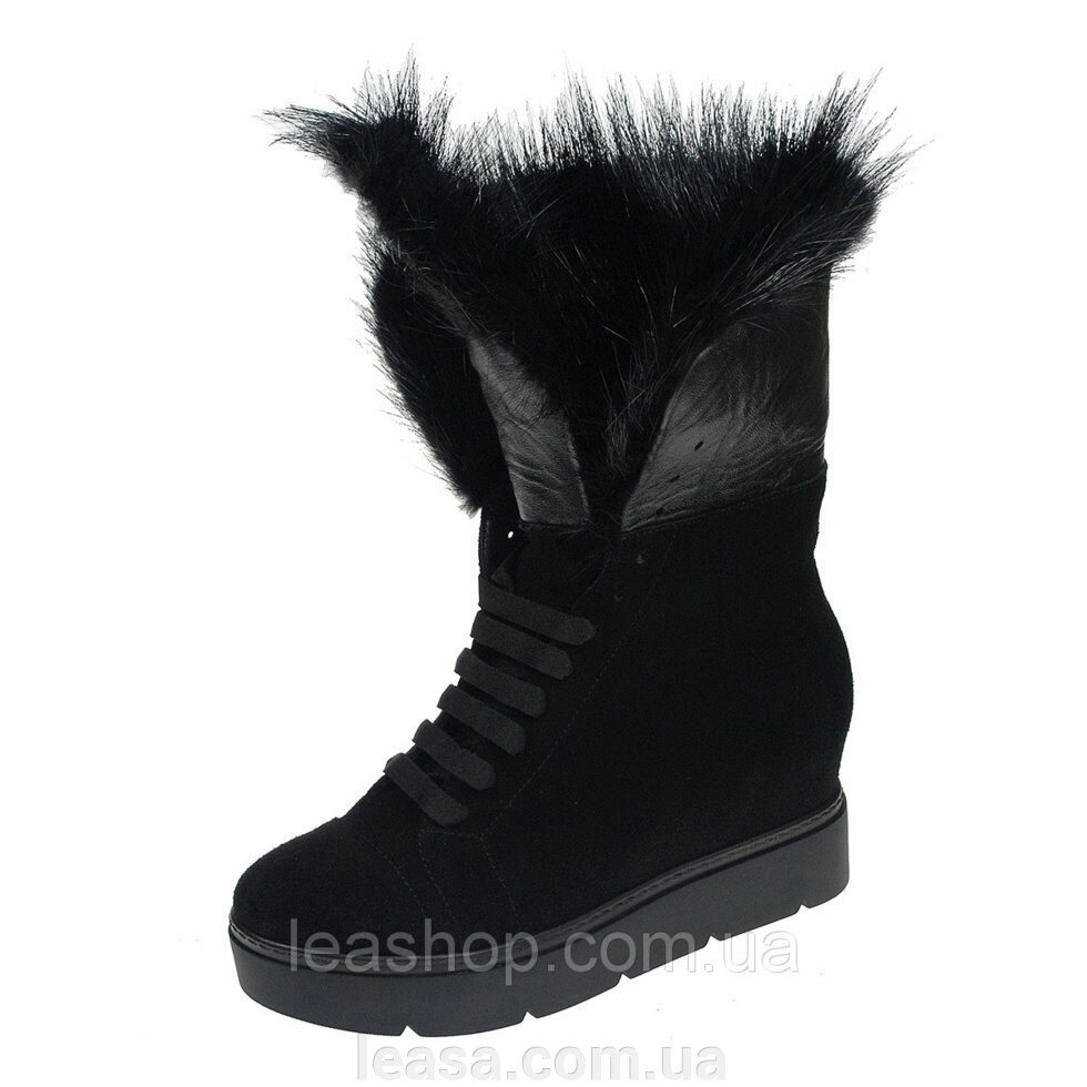 Стильні черевики жіночі зимові розміри 36-40 від компанії Жіночі шуби, жилети з натурального хутра Українського виробника LeaSa - фото 1