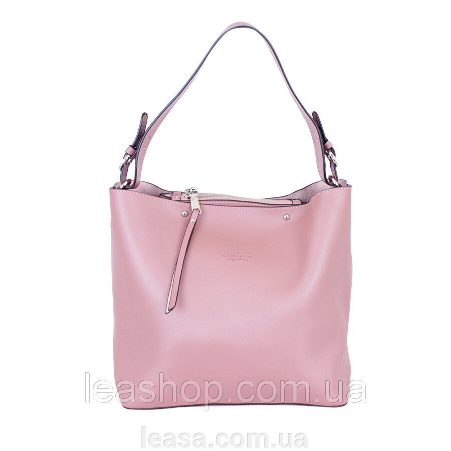 Сумка рожева модель сумка в сумці від компанії Жіночі шуби, жилети з натурального хутра Українського виробника LeaSa - фото 1