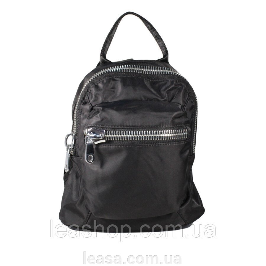 Сумка-рюкзак de esse C31001-1 Чорна від компанії Жіночі шуби, жилети з натурального хутра Українського виробника LeaSa - фото 1