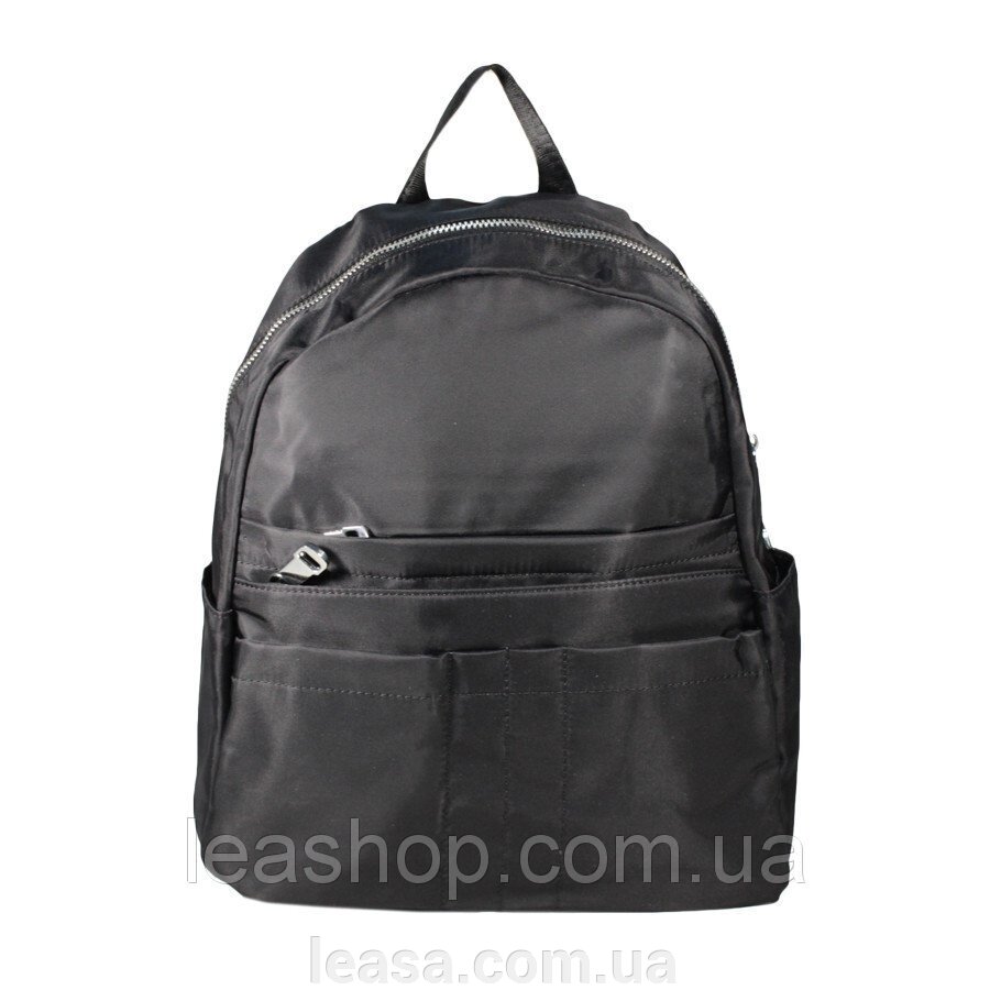 Сумка-рюкзак de esse C31101-1 Чорна від компанії Жіночі шуби, жилети з натурального хутра Українського виробника LeaSa - фото 1