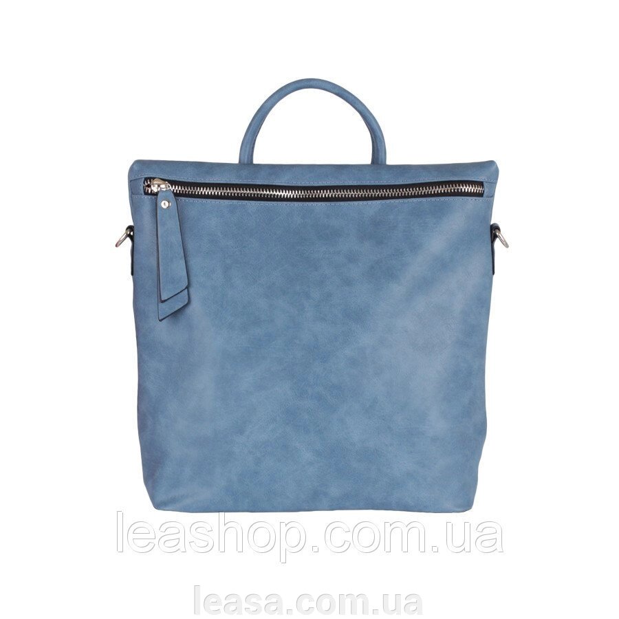 Сумка-рюкзак de esse DS56101-222 Блакитна від компанії Жіночі шуби, жилети з натурального хутра Українського виробника LeaSa - фото 1