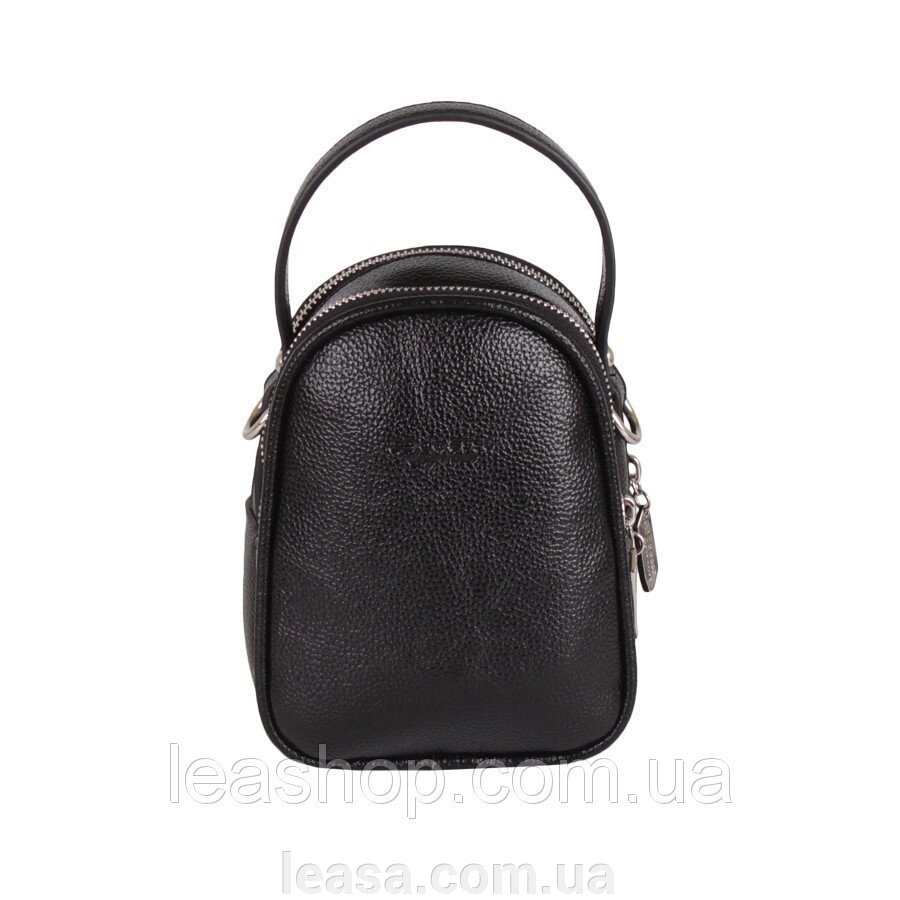 Сумка-рюкзак de esse DS57389-01B Чорна від компанії Жіночі шуби, жилети з натурального хутра Українського виробника LeaSa - фото 1