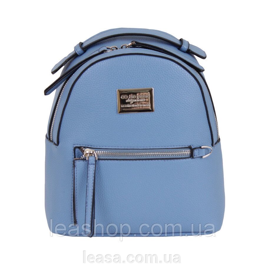 Сумка-рюкзак DS23786-347 Блакитна від компанії Жіночі шуби, жилети з натурального хутра Українського виробника LeaSa - фото 1
