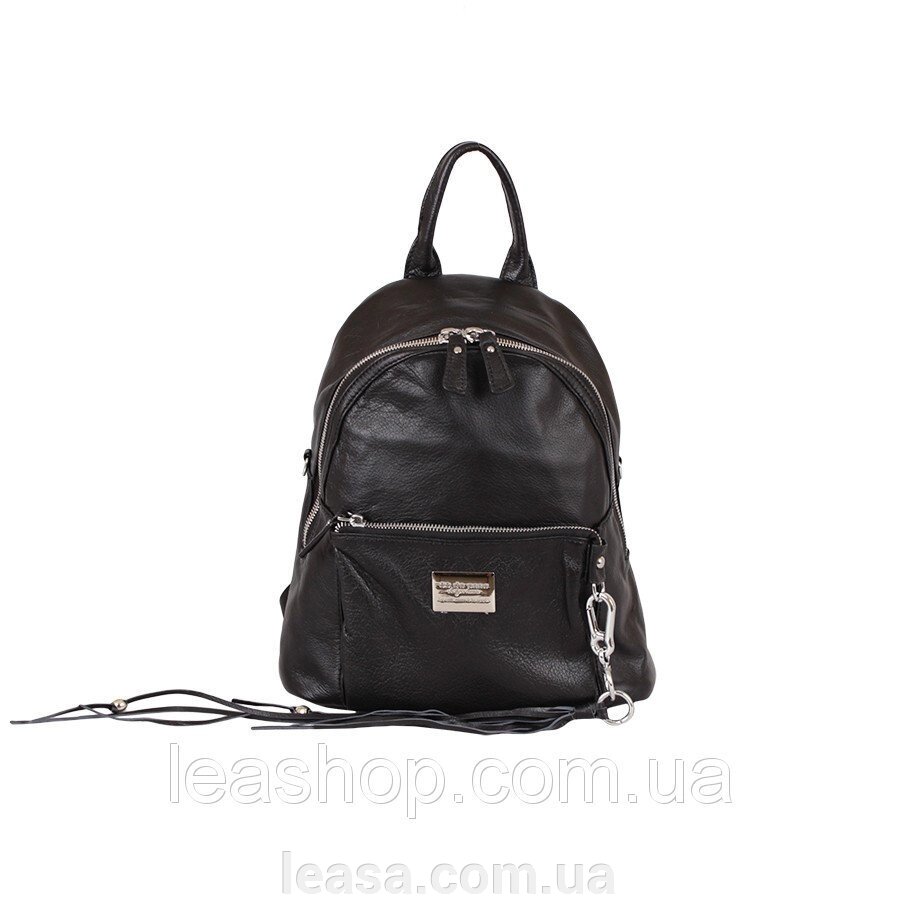 Сумка-рюкзак L46092-2 Чорна від компанії Жіночі шуби, жилети з натурального хутра Українського виробника LeaSa - фото 1