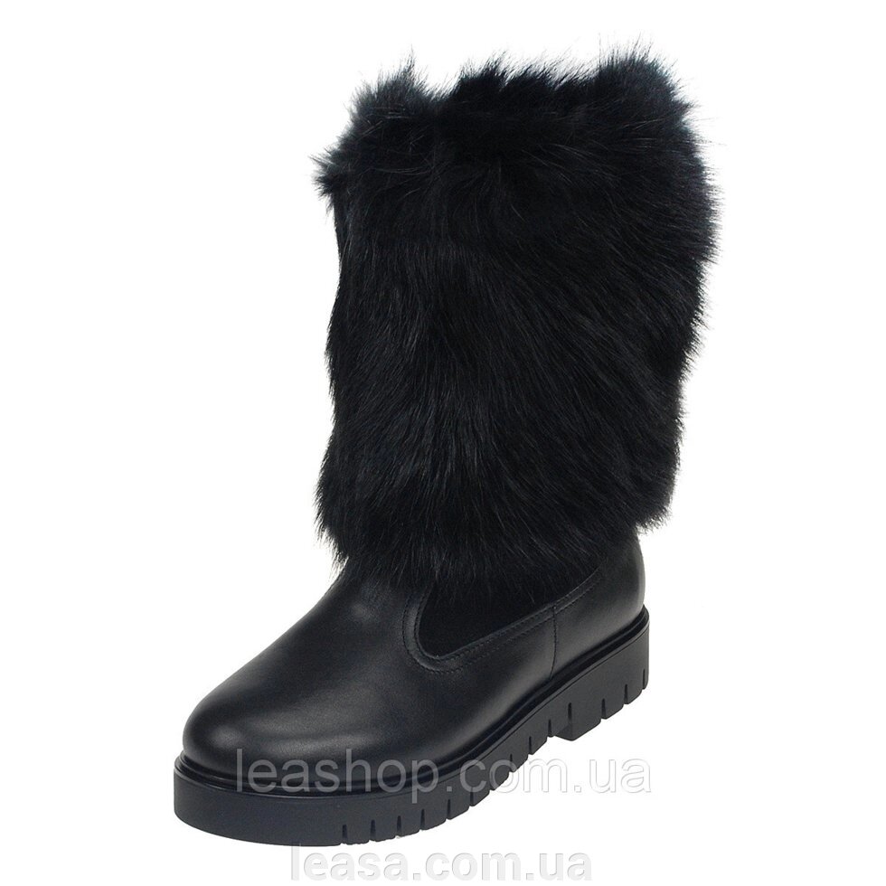 Жіночі зимові чоботи з хутром лисиці 36-40 від компанії Жіночі шуби, жилети з натурального хутра Українського виробника LeaSa - фото 1