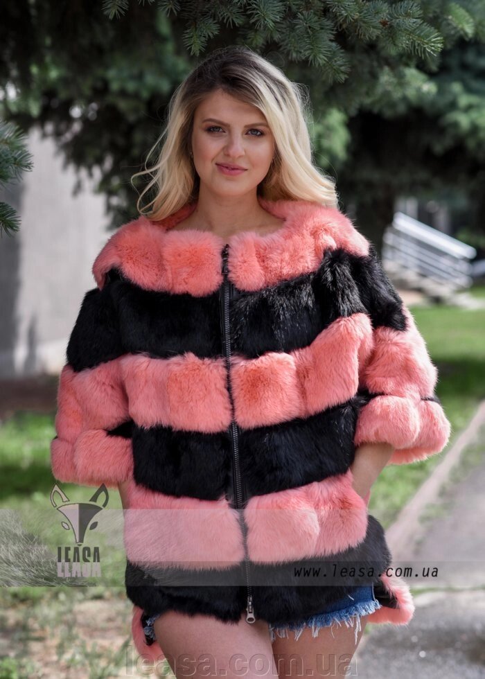 Жіночий хутряних бомбер - светр від компанії Жіночі шуби, жилети з натурального хутра Українського виробника LeaSa - фото 1